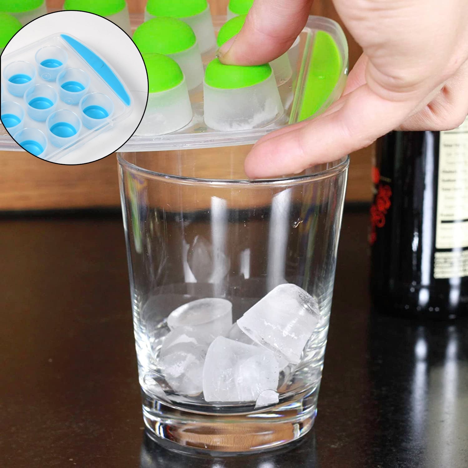 5353 Smart Push Pop Out Round Shape Mini Ice Cube Trays with Flexible Silicone Bottom | Round Shape Silicone Chocolate Mold Maker Ice Cube Tray Freeze Mold DeoDap 5353 Smart Push Pop Out Round Shape Mini Ice Cube Trays with Flexible Silicone Bottom | Round Shape Silicone Chocolate Mold Maker Ice Cube Tray Freeze Mold DeoDap